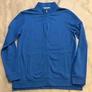Peter Millar Vibrant Blue Zip-Up Classic Athletic Jacket
